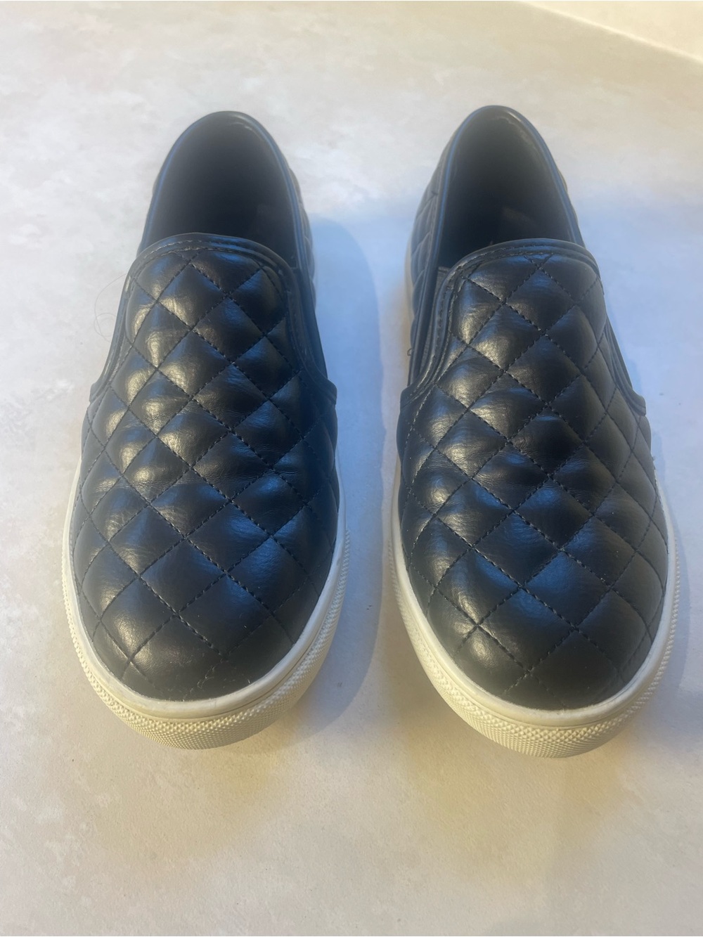 Steve Madden Ecentrcq Women Slip-On Shoes Black Synthetic Slip On Size 6 Medium